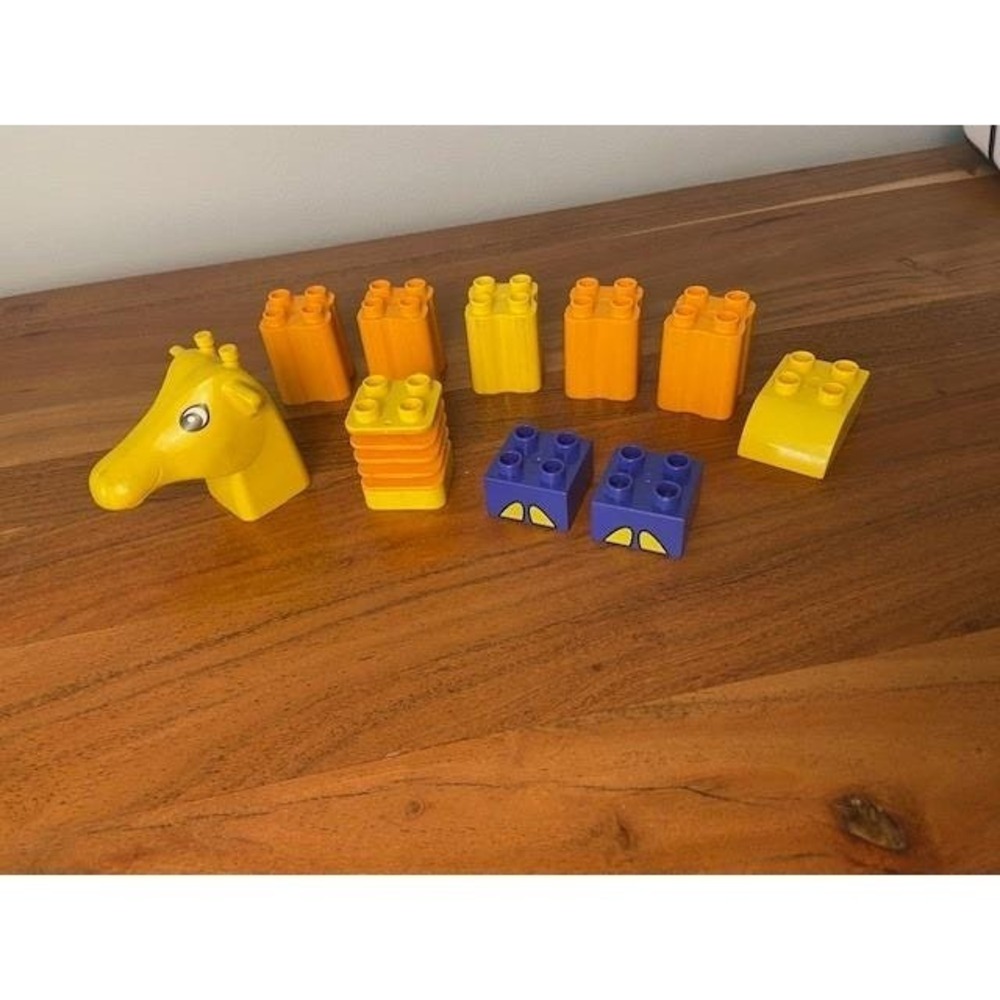 LEGO Duplo Giraffe 2002 Replacement Pieces Lot of 10 Yellow Orange Purple Bricks